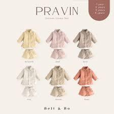 Bell & Boo Pravin Set - Setelan Anak Unisex - Setelan Linen