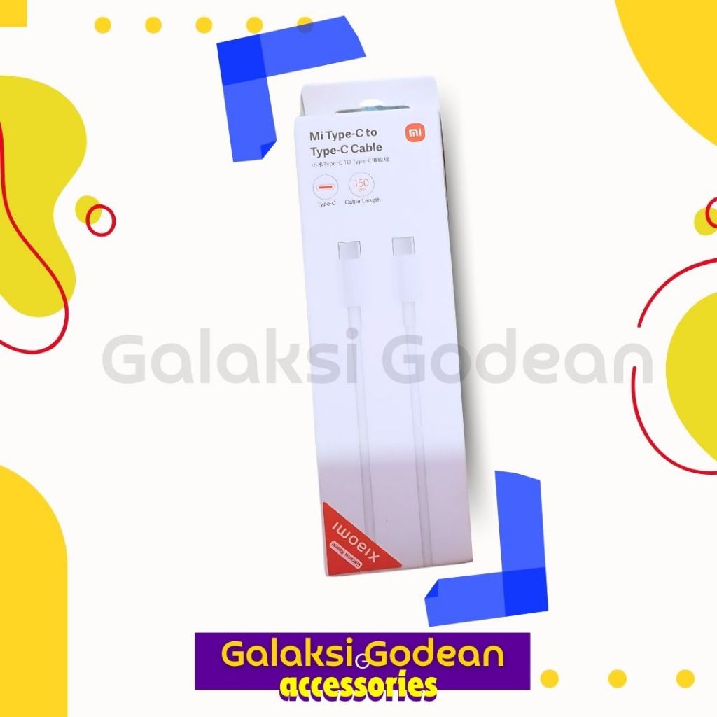 Kabel Charger Xiaomi Type C to C 150 cm Original