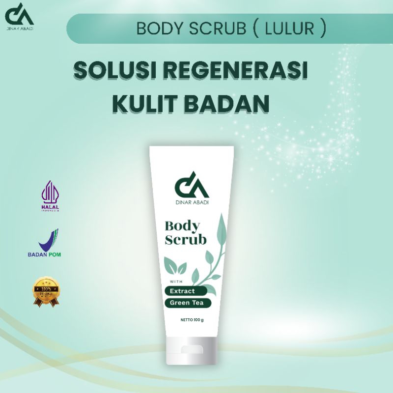 BODY SCRUB GREEN TEA DINAR ABADI KOSMETIK - DINAR ABADI - BODY SCRUB EKSTRAK DAUN TEH