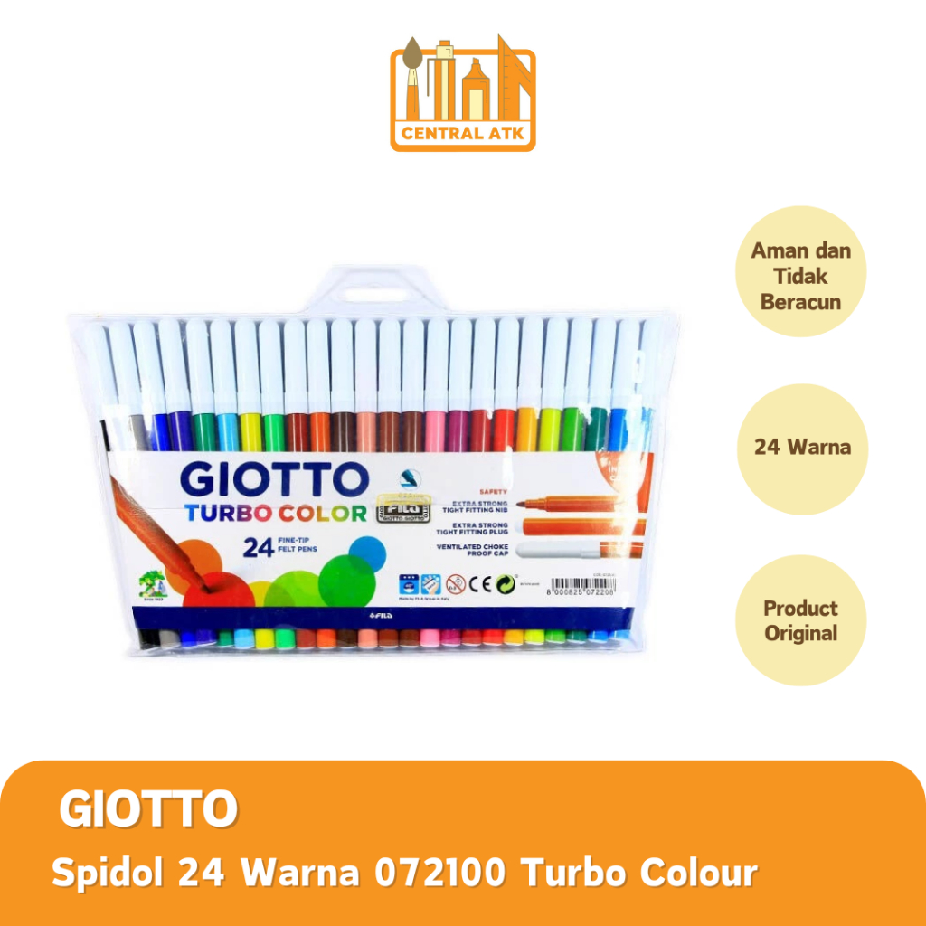 

SPIDOL GIOTTO 072100 24 WARNA TURBO