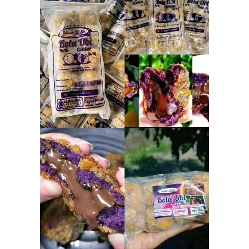 Bola Ubi Ungu isi Coklat Lumer Banget isi 10pcs