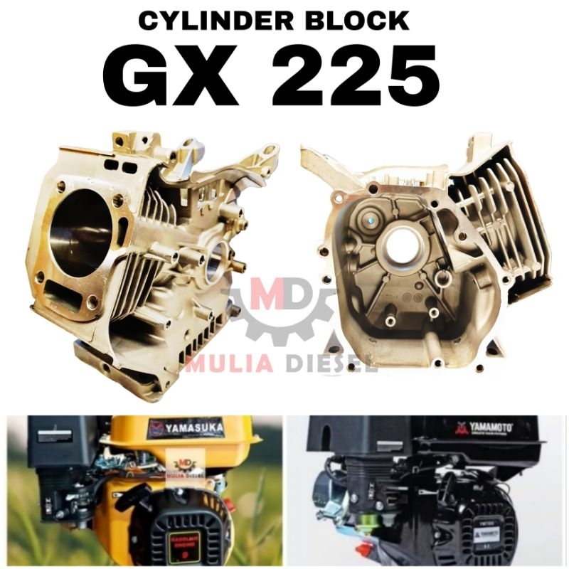Cylinder Block Bodi Crankcase Mesin Penggerak Generator GX225 GX 225