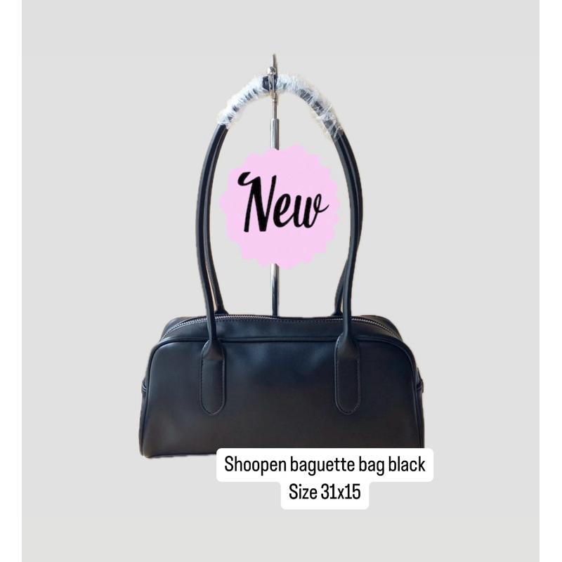 new tas shoopen baguette bag black