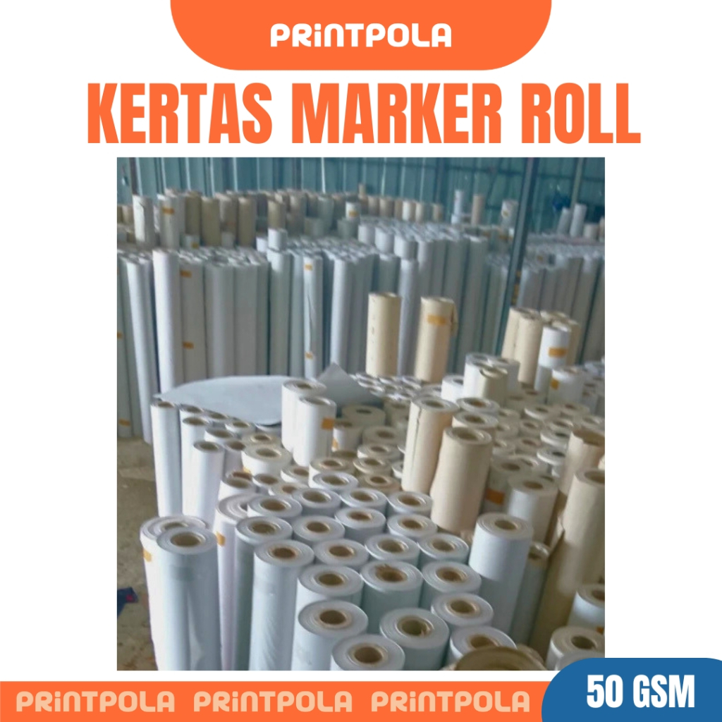 

Kertas Marker Roll Untuk Garment & Konveksi ASPEK 50 Gsm Lebar 168 cm Panjang Lebih Dari 180 Meter