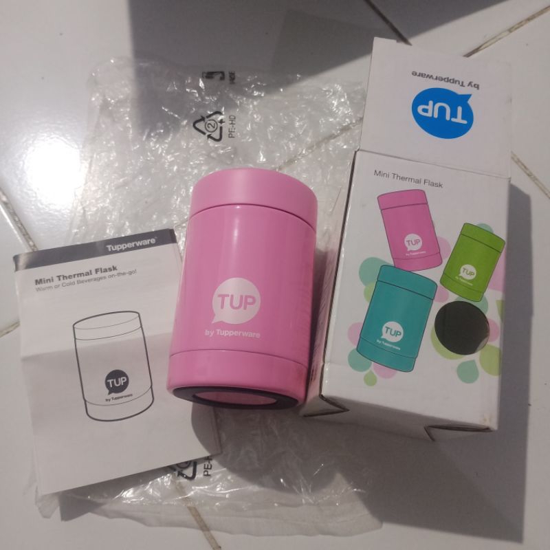 Mini Thermal Flask Tupperware/ Termos panas-dingin (MINI) 250ml -PINK-