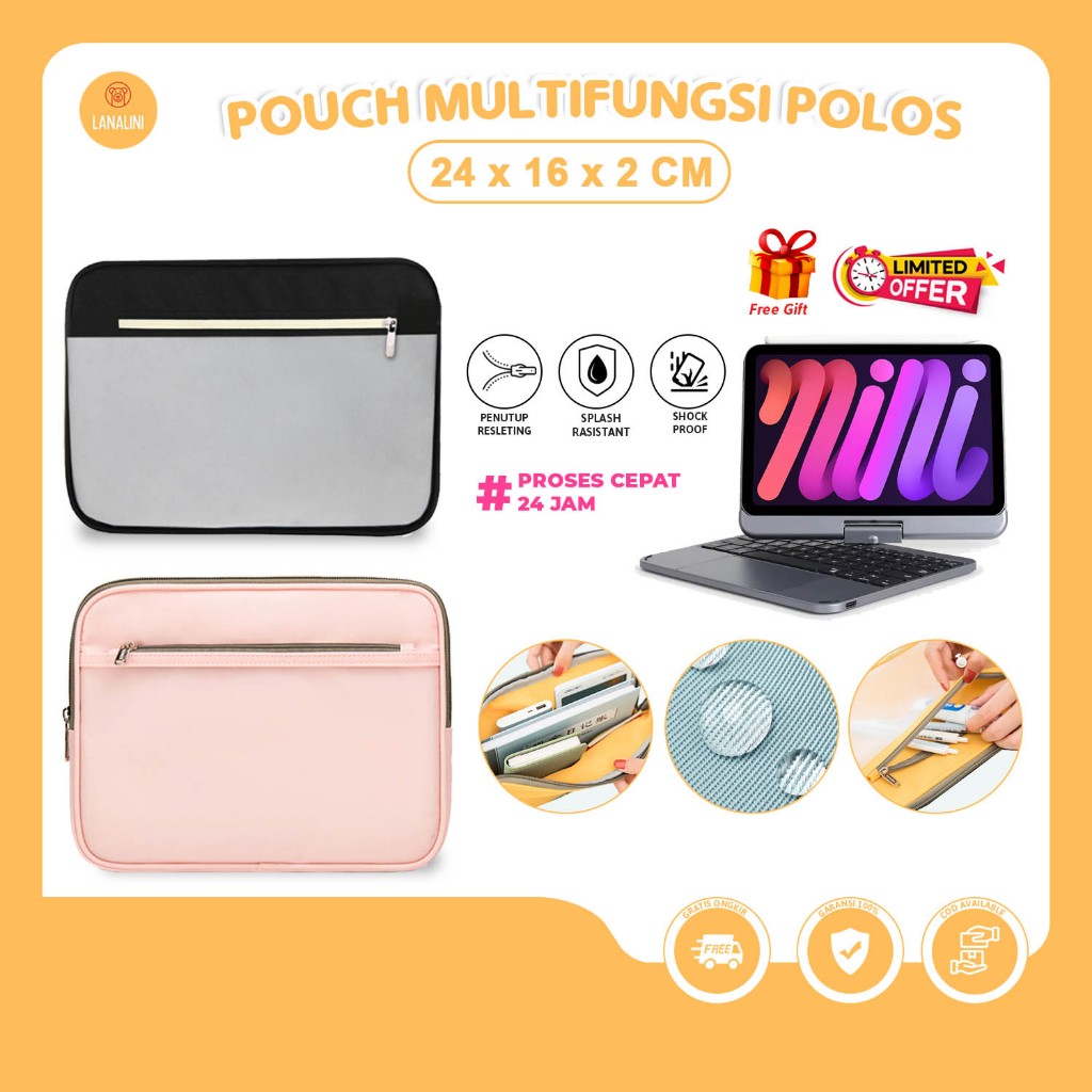 IPad Mini 7 6 1 2 3 4 5 7.9 8.3 8.7 9 inch Gen 4th 5th 6th 2021 Sleeve Tas Case Pouch Tablet Pria Wa