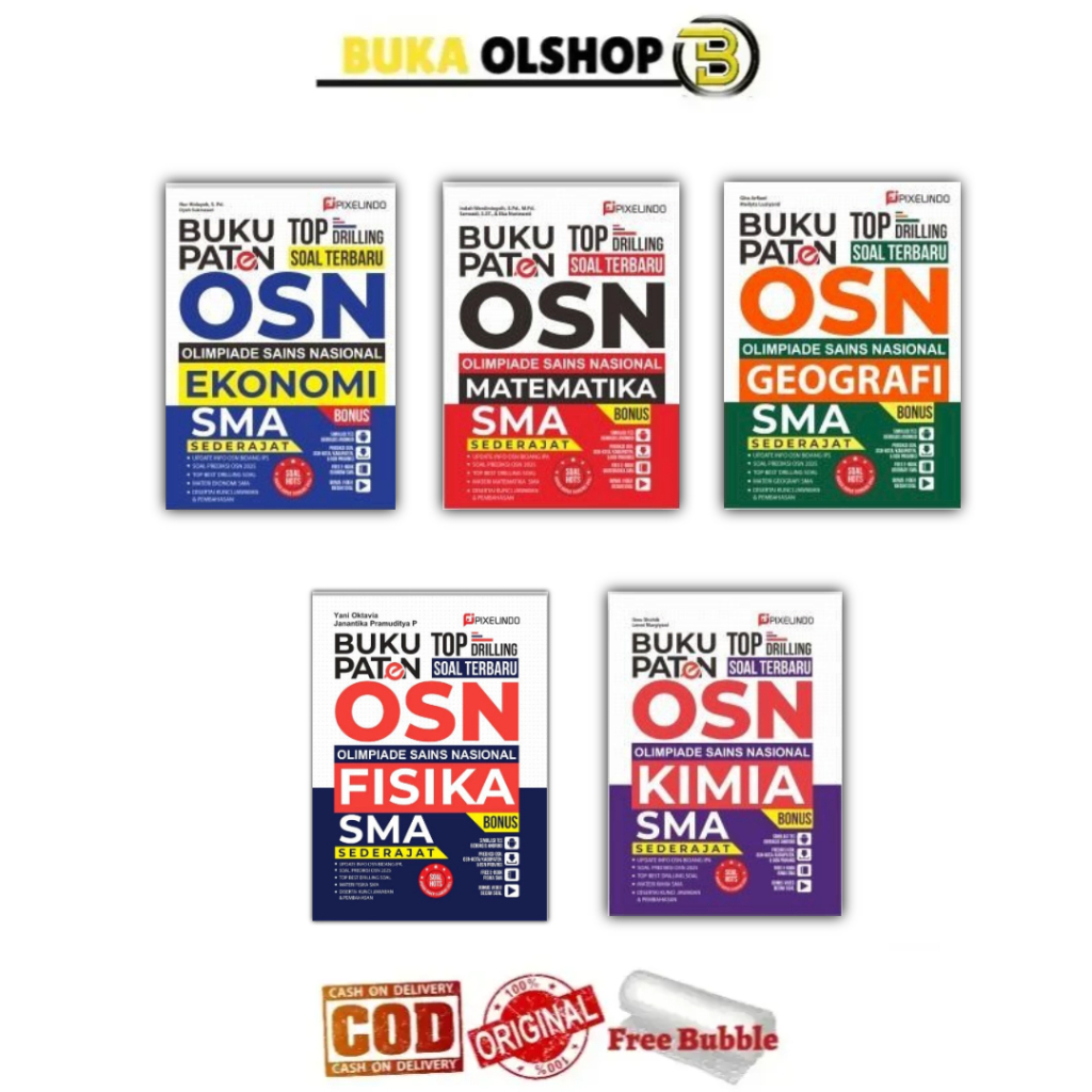 Buku Paten OSN Matematika Fisika Kimia Geografi Ekonomi SMA