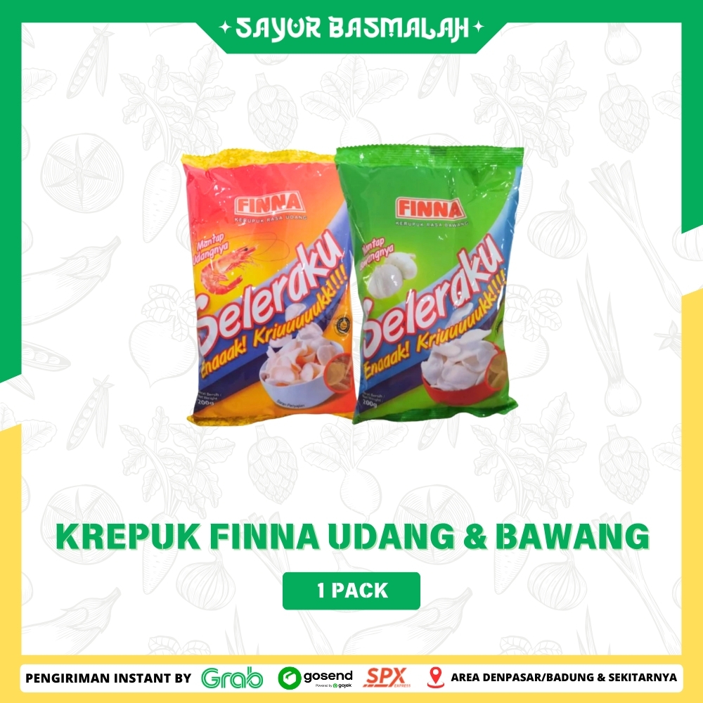 

Krepuk Finna Udang & Bawang 1 Pack - Sayur Basmalah