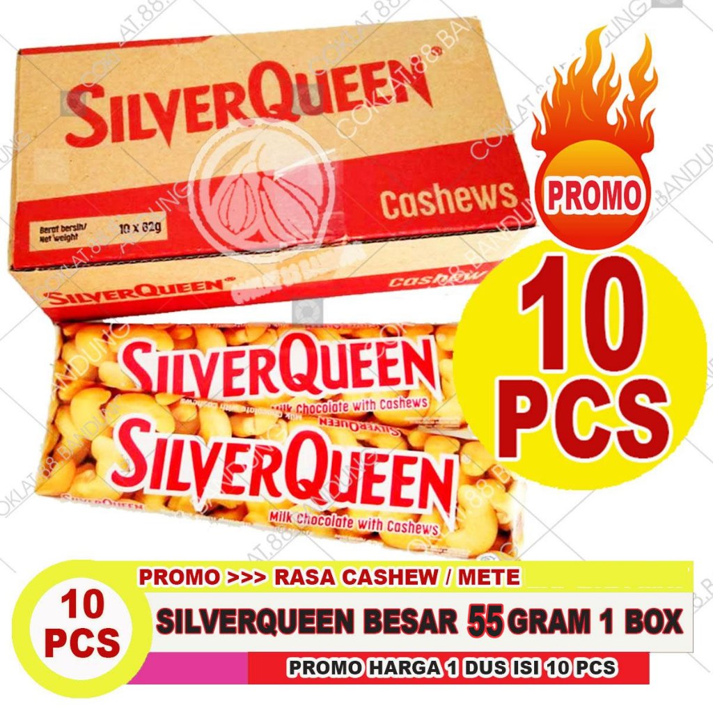

SilverQueen 55gr Box Isi 10 Coklat Almond Mede Mix - Edisi Spesial Limited