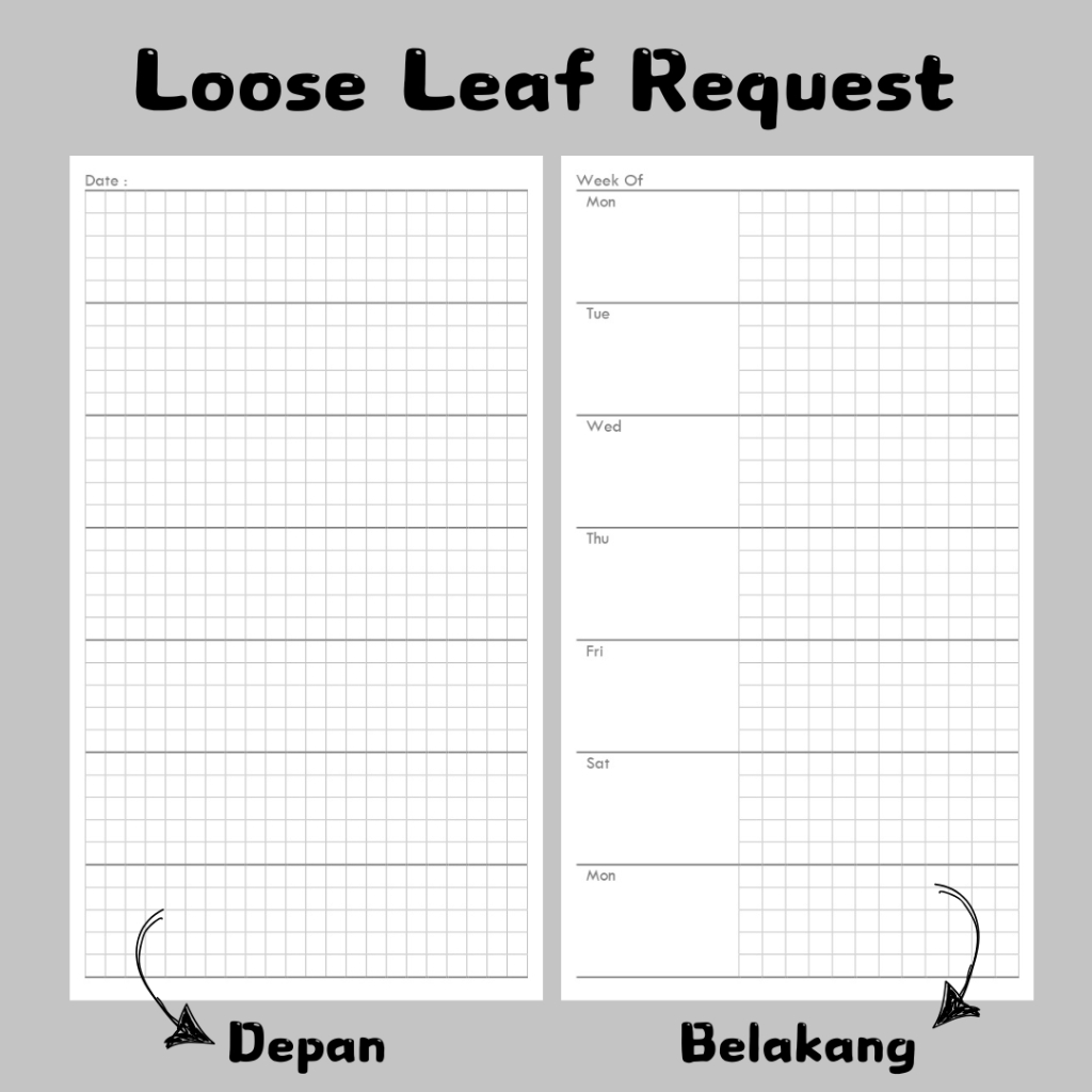 

50 Lembar Refill isi binder loose leaf CUSTOM PERUSAHAAN A6 A5 by NabhanyKids [BACA DESKRIPSI]