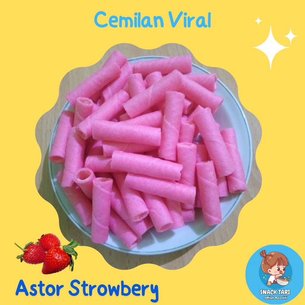 

Astor strobery jajanan snack cemilan isi 40 gram