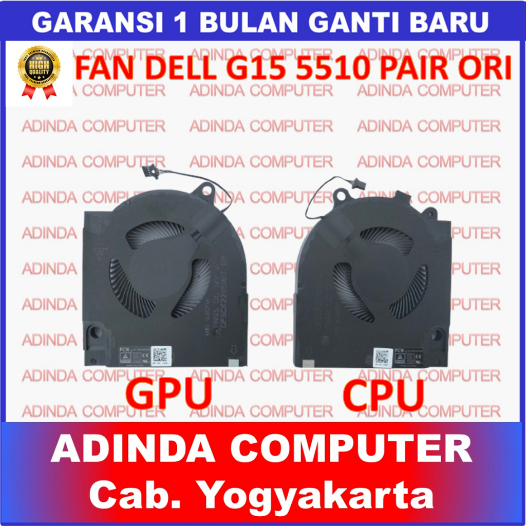 Fan Dell G15 5510 G15 5511 G15 5515 RTX3050 RTX3060 CN-0203MH VARIASI - CPU - PAIR