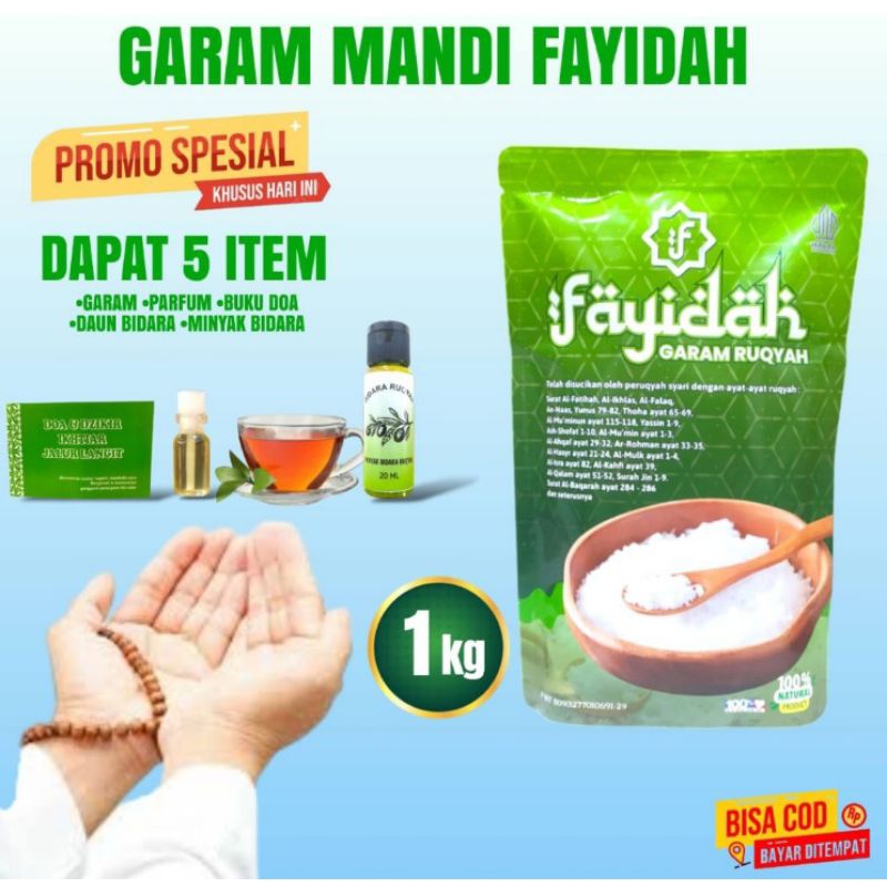 

Garam Ruqyah Mandi Fayidah original menghilangkan Pengaruh energi Negattip Dan Memancarkan energi Aura Perawatan & Kecantikan / Keperluan Mandi & Perawatan Tubuh / Lulur & Peel Badan || Garam Ruqyah Annajah