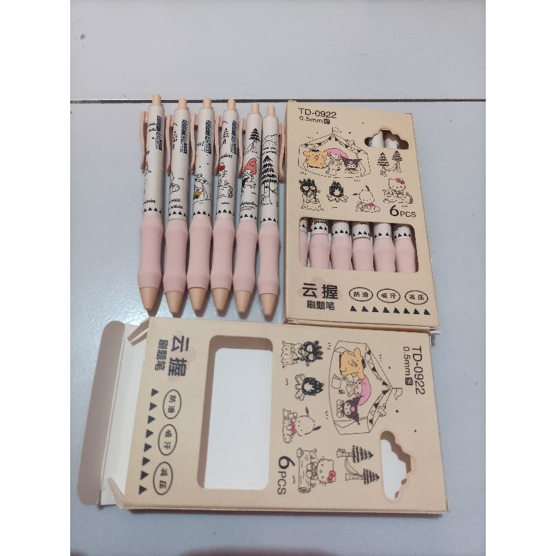 

Pen cetek isi 6 sanrio/shinchan/capybara