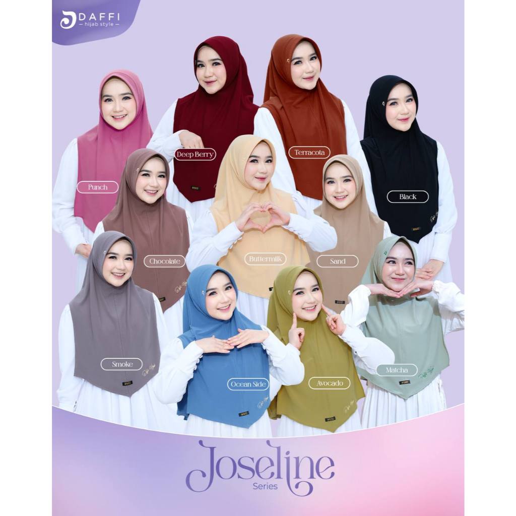 NEW HIJAB DAFFI JOSELINE HIJAB INSTANT BAHAN JERSEY PREMIUM ORIGINAL