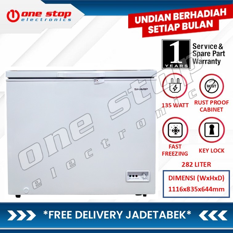 SHARP FRV-310X / FRV310X Chest Freezer 282 L