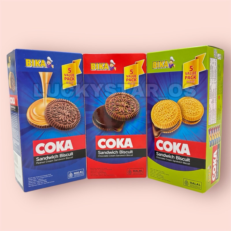 

BIKA COKA SANDWICH BISCUIT 200GR ( 5SACHEAT @40GR)