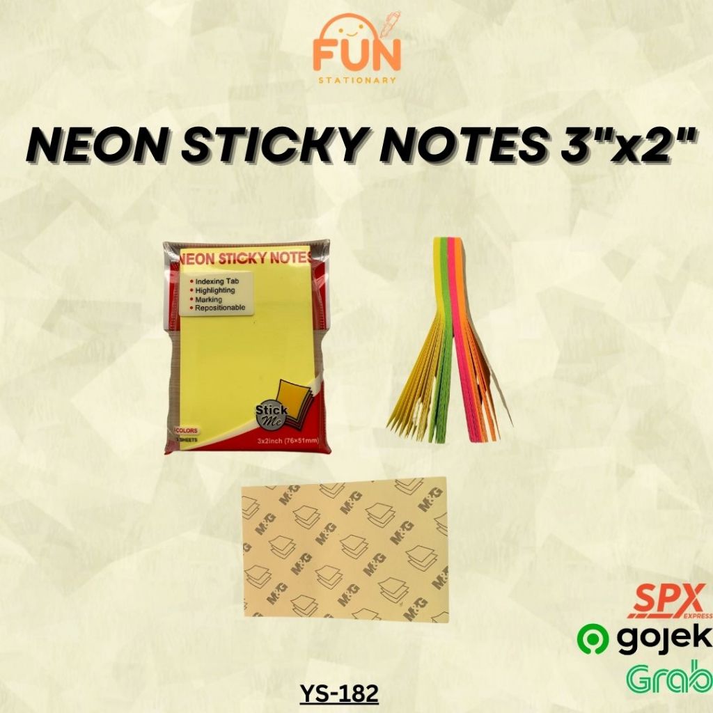 

M&G NEON STICKY NOTES 3"x2
