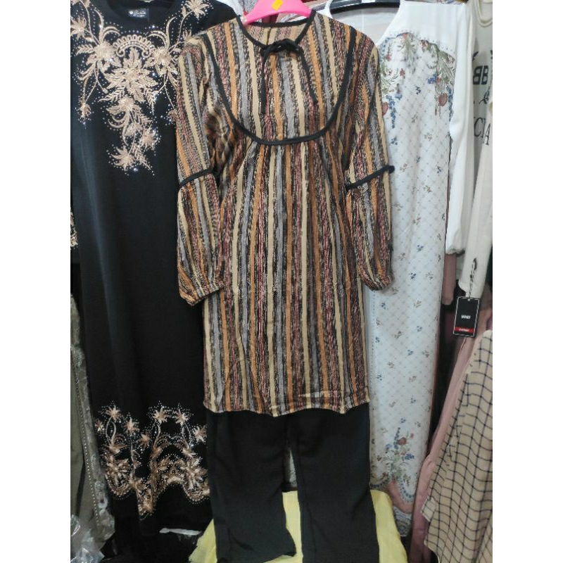 JUAL TUNIK SETELAN MODEL SALUR SALUR LURIK