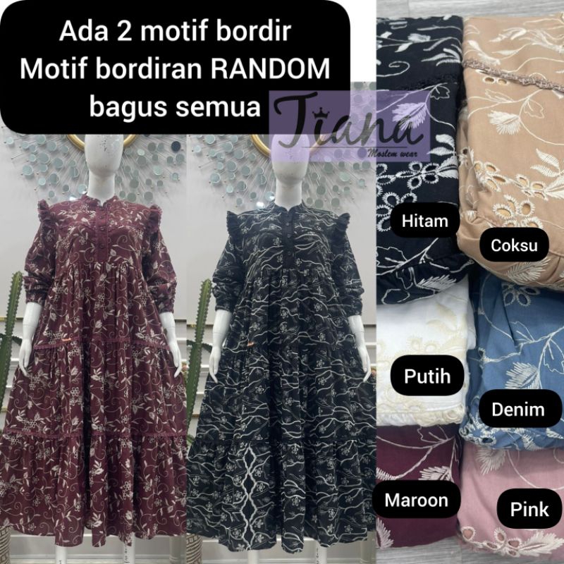 salvina midi katun bordir bolong kombinasi renda