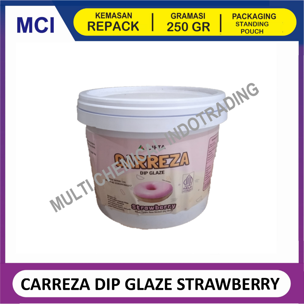 

GLAZE STRAWBERRY - REPACK 250 GR / STROBERI STOBERI DIP GLAZE SELAI OLESAN TOPPING