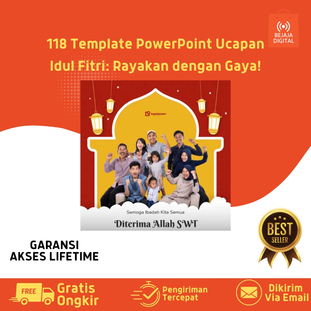 118 Template PowerPoint Ucapan Idul Fitri: Rayakan dengan Gaya