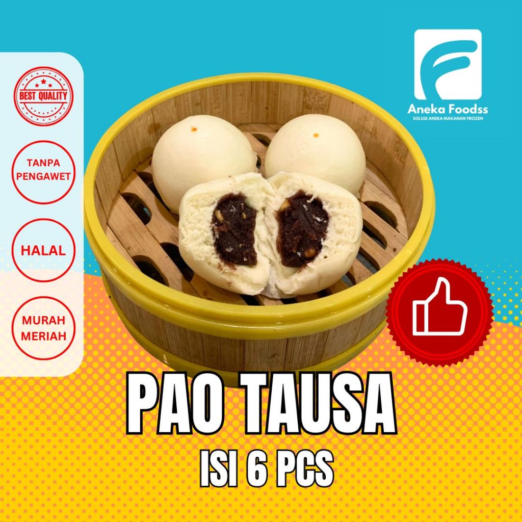 

DIMSUM FROZEN PAO TAUSA HITAM PREMIUM MURAH FROZEN HALAL ISI 6 PCS