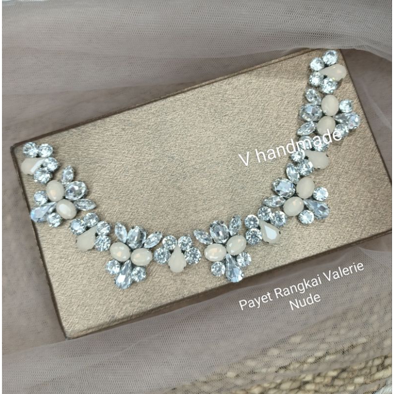 V_handmade - Payet Rangkai Nude Mocca Rosegold/ Leher, tabur, pinggang