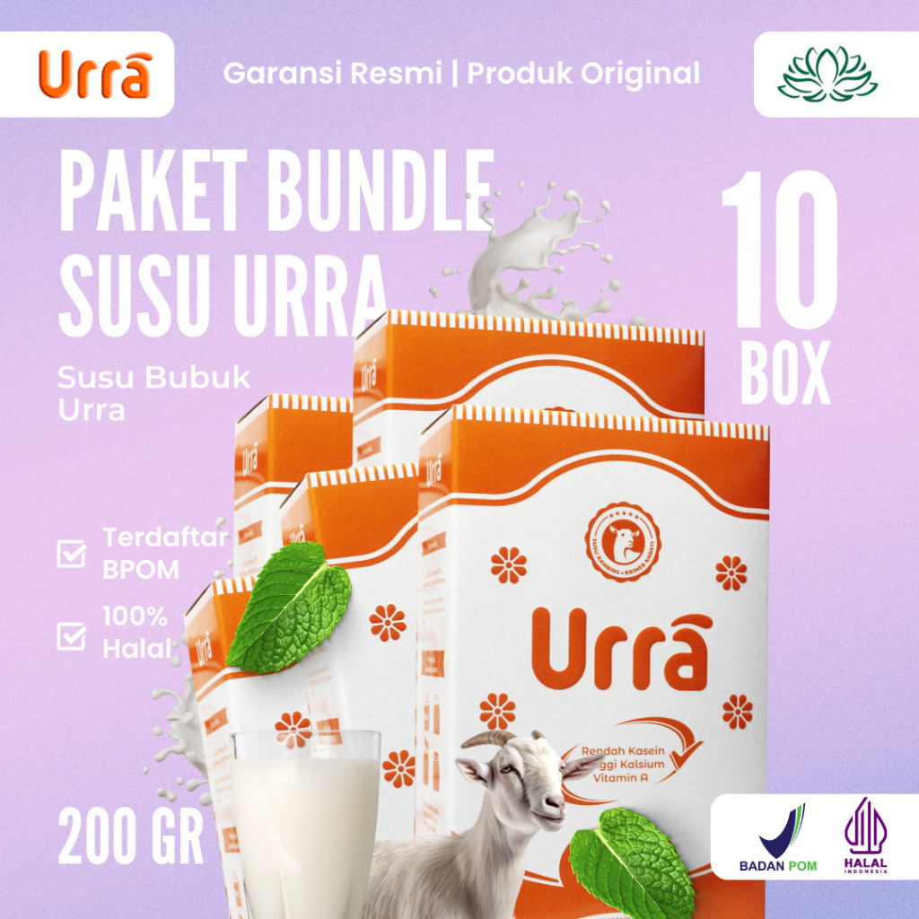 

Susu Urra 10 Box Susu Kambing Saanen Eropa Premium 100% Original