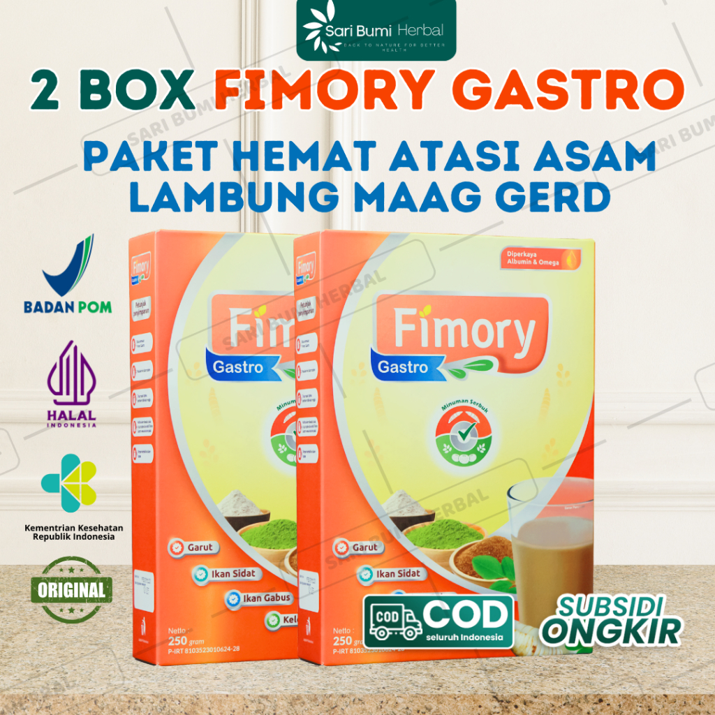 

Paket 2 Box Fimory Gastro - Paket Hemat Atasi Asam Lambung MAAG GERD | Original BPOM
