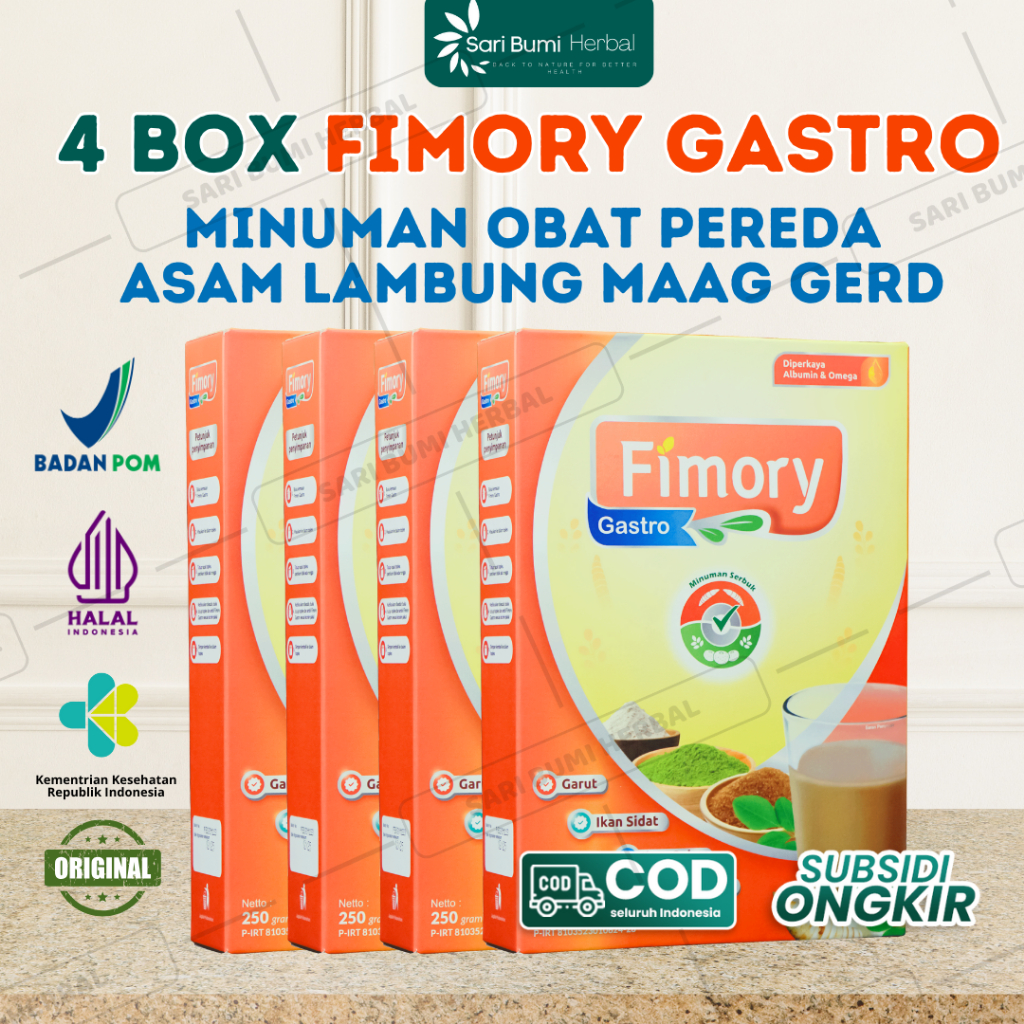 

Paket 4 Box Fimory Gastro - Minuman obat Pereda Asam Lambung MAAG GERD | Original BPOM