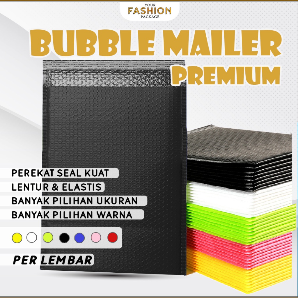 

PLASTIK BUBBLE MAILER PREMIUM 16x22 Polymailer Tebal Amplop Poly Bubble Wrap Packing Olshop COD