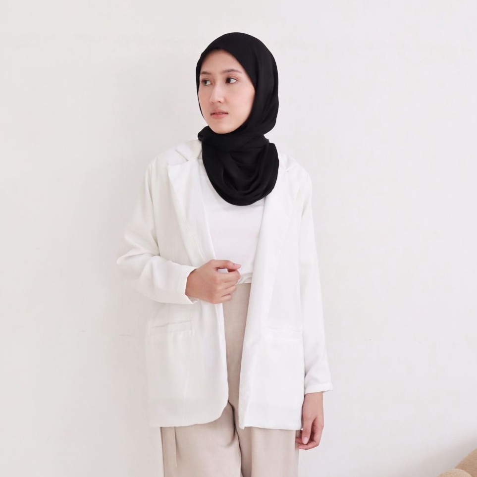 Blazer Wanita Korea Formal Casual - Jas Blezer Polos Terbaru - Outer Basic Atasan Tangan Panjang
