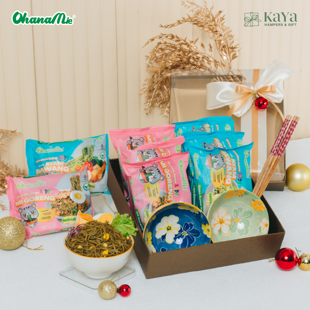 

Hampers Natal Hana Festive 1 Parcel Mie Instan Anak Sehat Non MSG Kaya Hampers and Gift