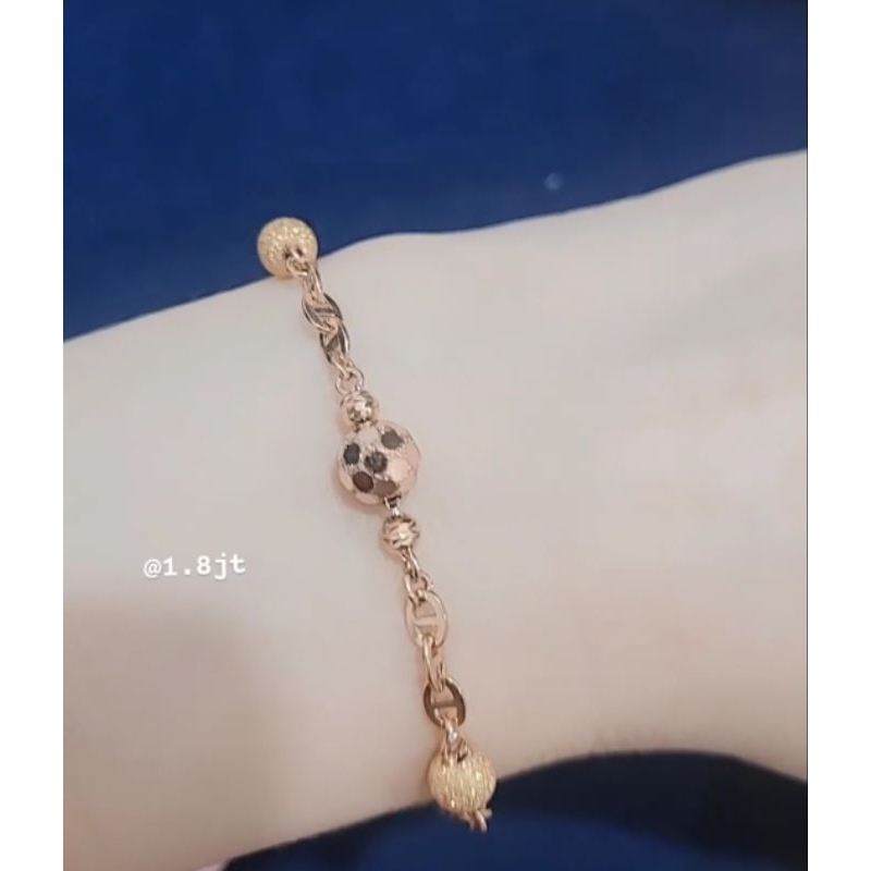 gelang emas bolo bolo rosegold