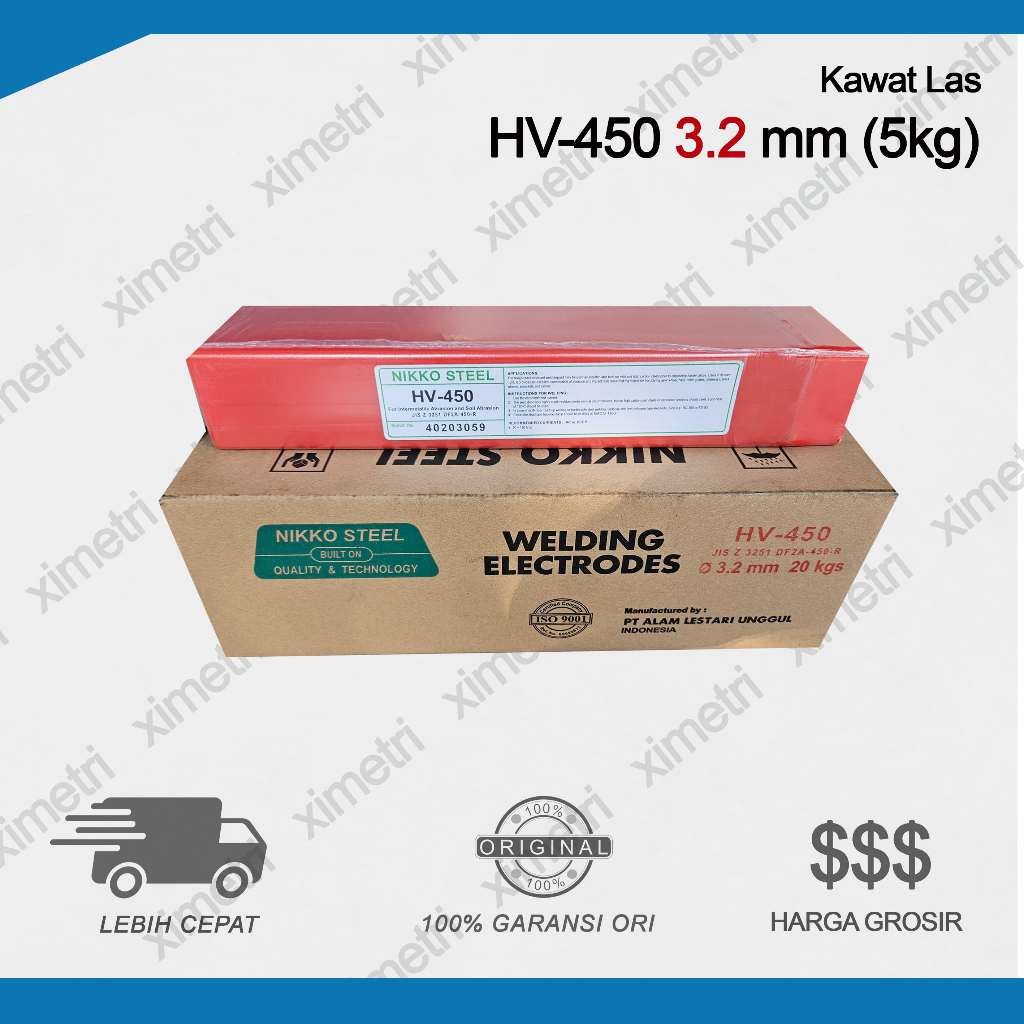 Kawat Las Nikko Steel HV 450 3.2 mm (5KG) / Las Elektroda HV450 3,2 mm