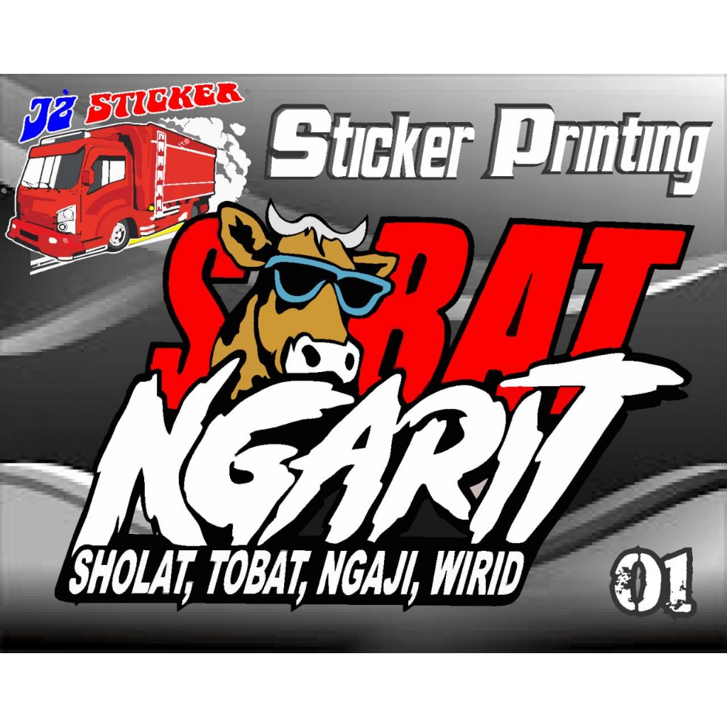 STIKER KATA KATA SOBAT NGARIT VEKTOR/MOBIL/TRUCK/COSTUM STICKER PRINT KEREN JZ
