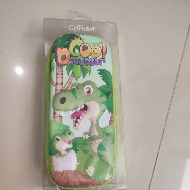 

kotak pensil dino timbul