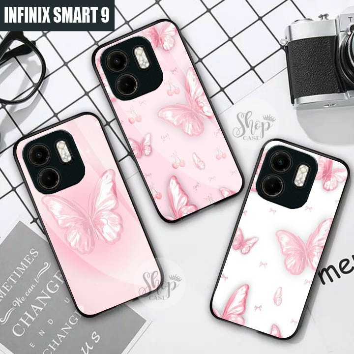Softcase Glass Infinix Smart 9 case glossy Infinix Smart 9 Case Infinix Smart 9 case Infinix Smart 9