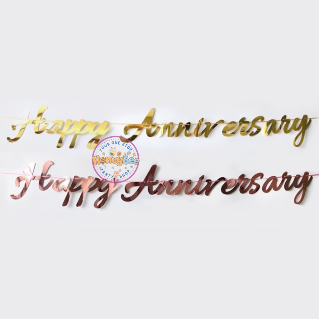 Banner Tulisan Happy Anniversary