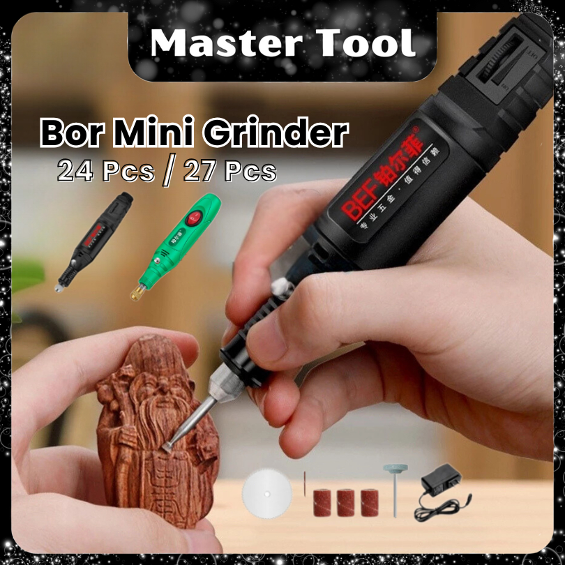 Master Tool ⭐Garansi 1 Tahun⭐ 13W Mesin Mini Grinder 27/24pcs Grafir Bor Gerinda Ukir gerinda listri
