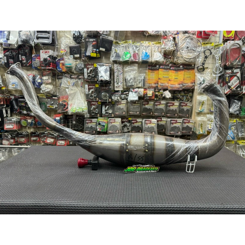 PERUT CHAMBER KNALPOT KDX SUPER COBRA L LEHER PRES NINJA R SS RR NEW OLD ORIGIGINAL KDX EXHAUST JOGJ