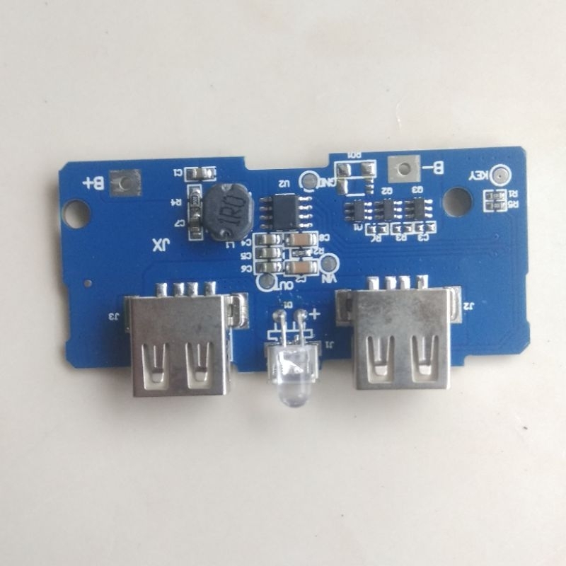 DIY Modul Power Bank Fast Charging 5V 2A Dual USB 2 Slot Cas Baterai Lithium 18650 Input Micro USB