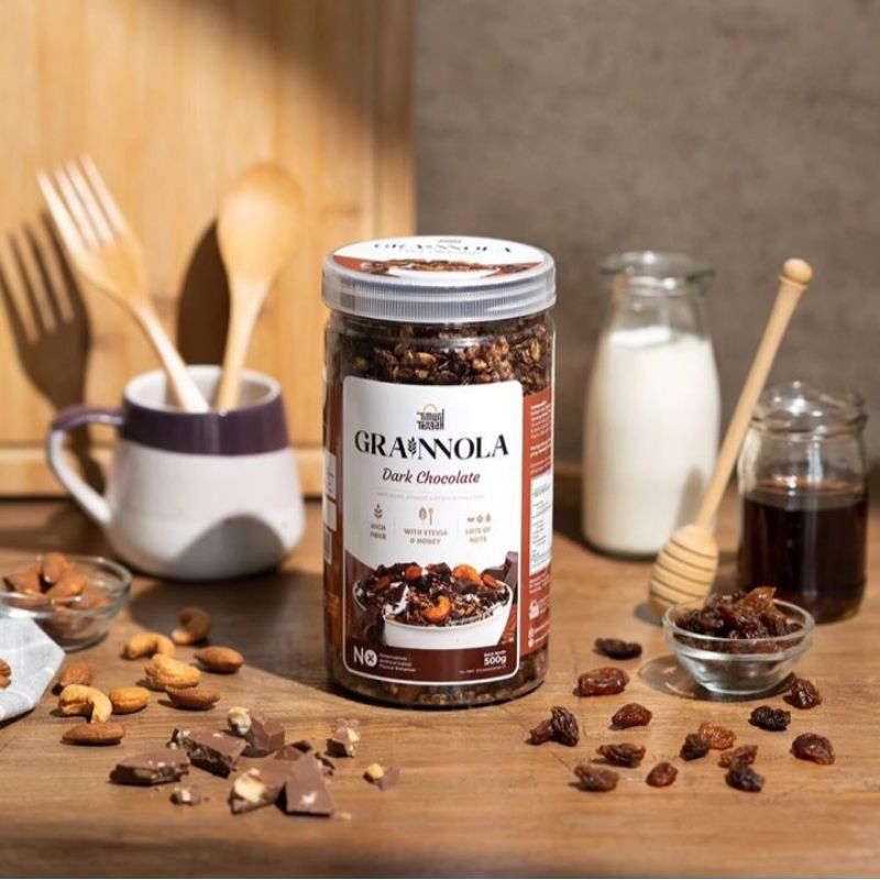 

Granola Timur Tengah 500gr / grainnola sereal diet sehat oatmeal grannola dark chocolate coklat
