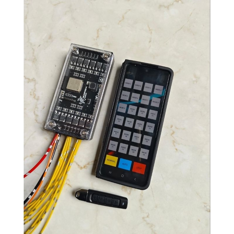 modul matrix 12 channel kontrol aplikasi android dan remot 4 tombol