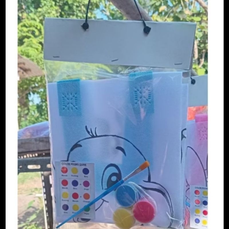 

paket lukis tas spunbond - mewarnai tas spunbond - set tas lukis - goodie bag