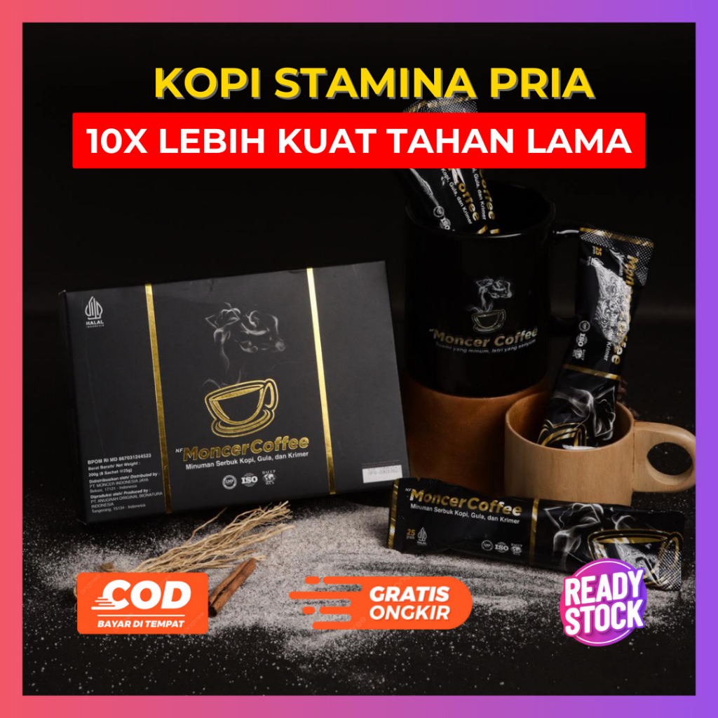 

MONCEER COFFEE KOPI ORIGINAL | Obat Kuat Stamina Tahan Lama Suplemen Rahasia Pria HALAL BPOM