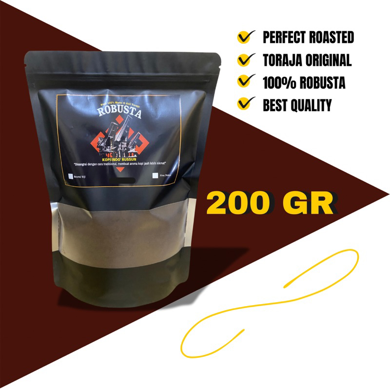 

KOPI TORAJA ORIGINAL 100% ROBUSTA 200gr