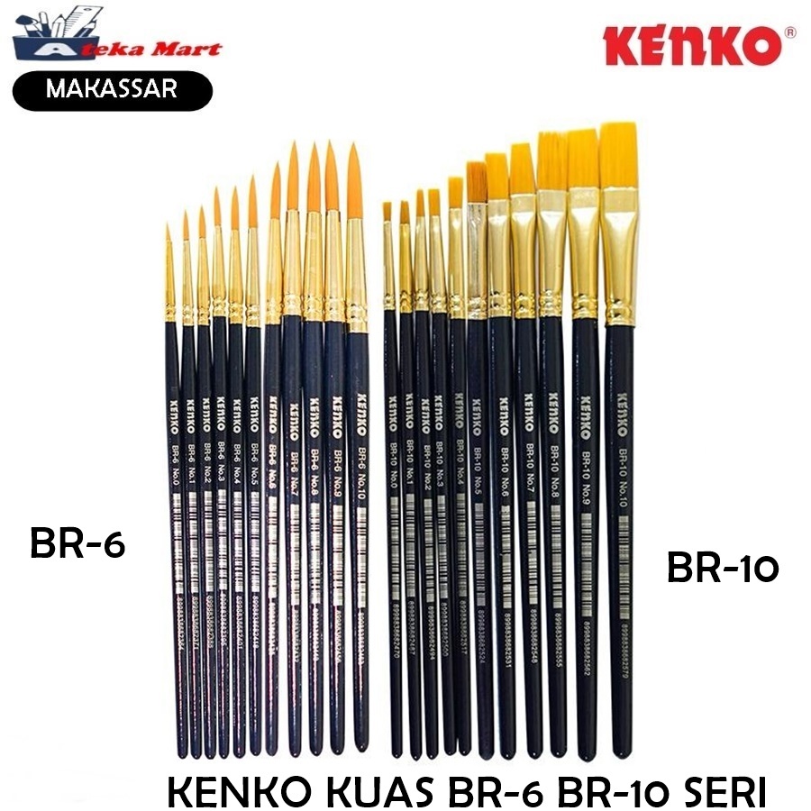 

[1PCS] KENKO BRUSH KUAS LUKIS LANCIP BR-6 KUAS LUKIS FLAT BR-10