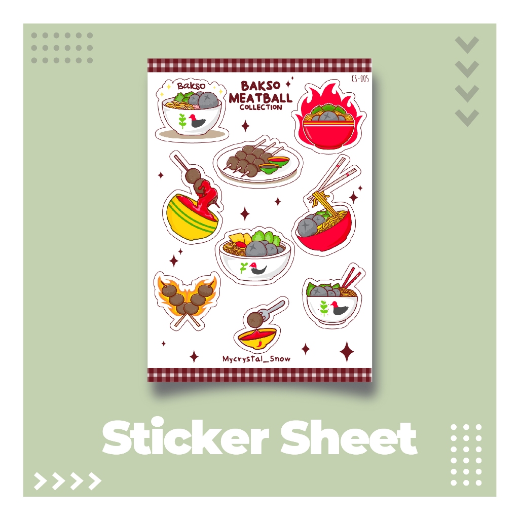 

Sticker Set | Bakso Meatball Set | For Deco and Journalling